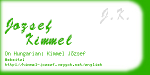 jozsef kimmel business card